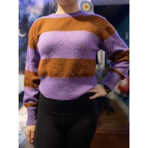 Purple & Brown Stripey Sweater